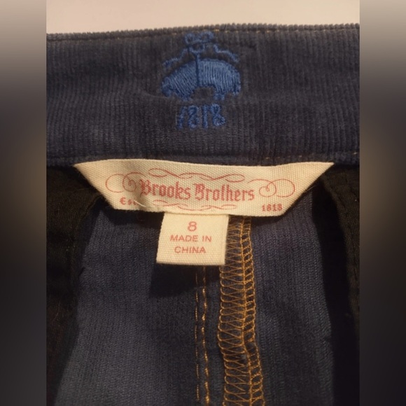 Brooks Brothers Navy Corduroy Skirt With Zipper Pockets Size 8 - Picture 8 of 10